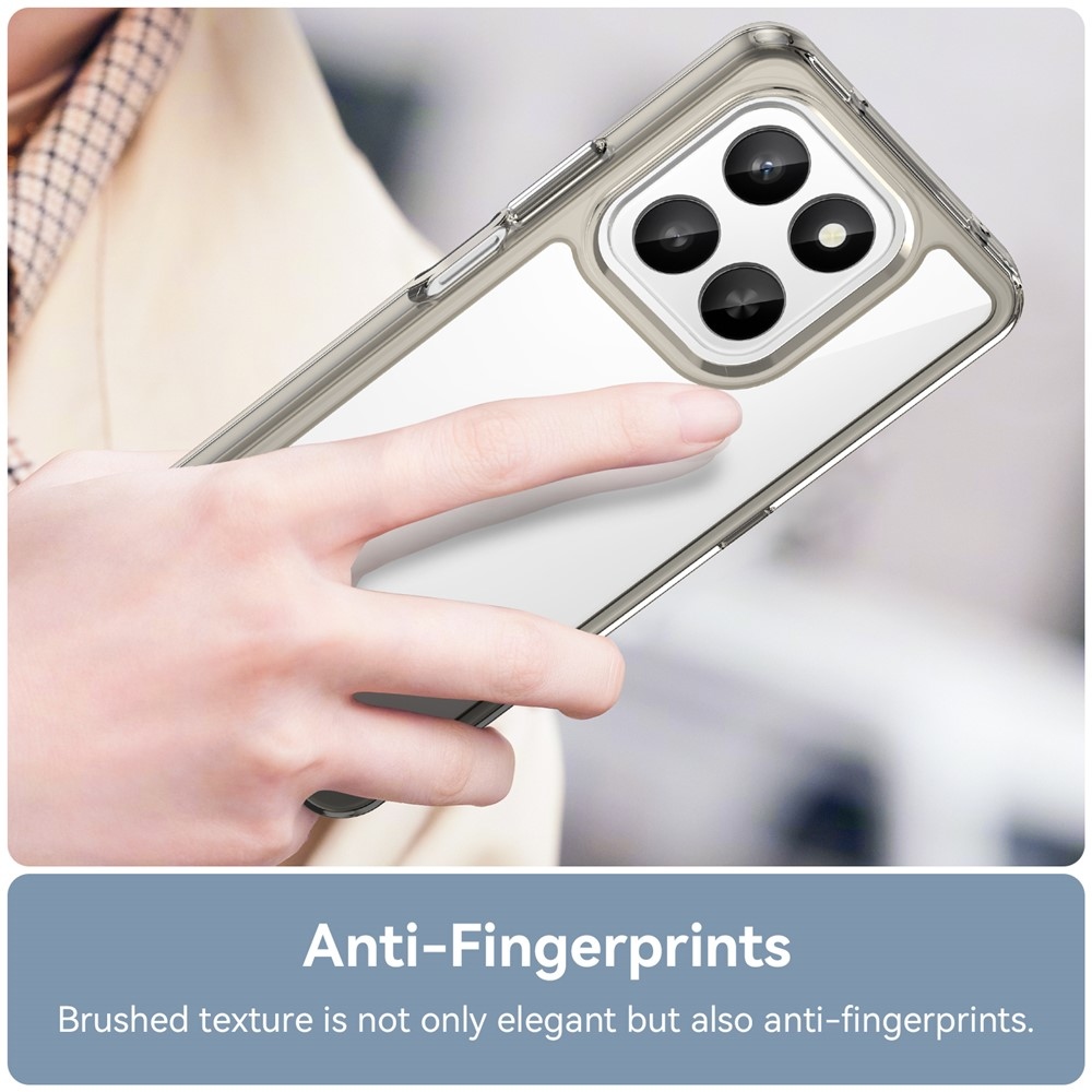 Gél tok fix hátlappal Honor 400 Smart 5G/4G/Honor X7d készülékhez - szürke