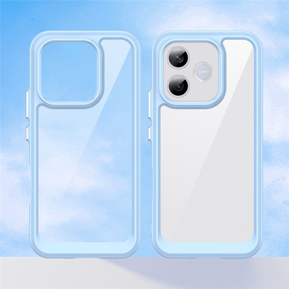 Gél tok fix hátlappal a Honor 600 Lite 5G készülékhez - kék