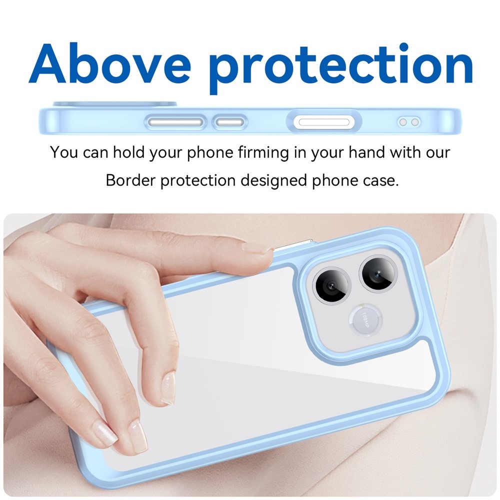 Gél tok fix hátlappal a Honor 600 Lite 5G készülékhez - kék