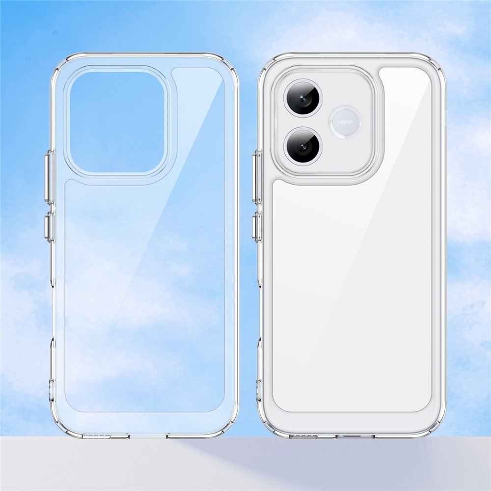 Gél tok fix hátlappal a Honor 600 Lite 5G készülékhez - átlátszó
