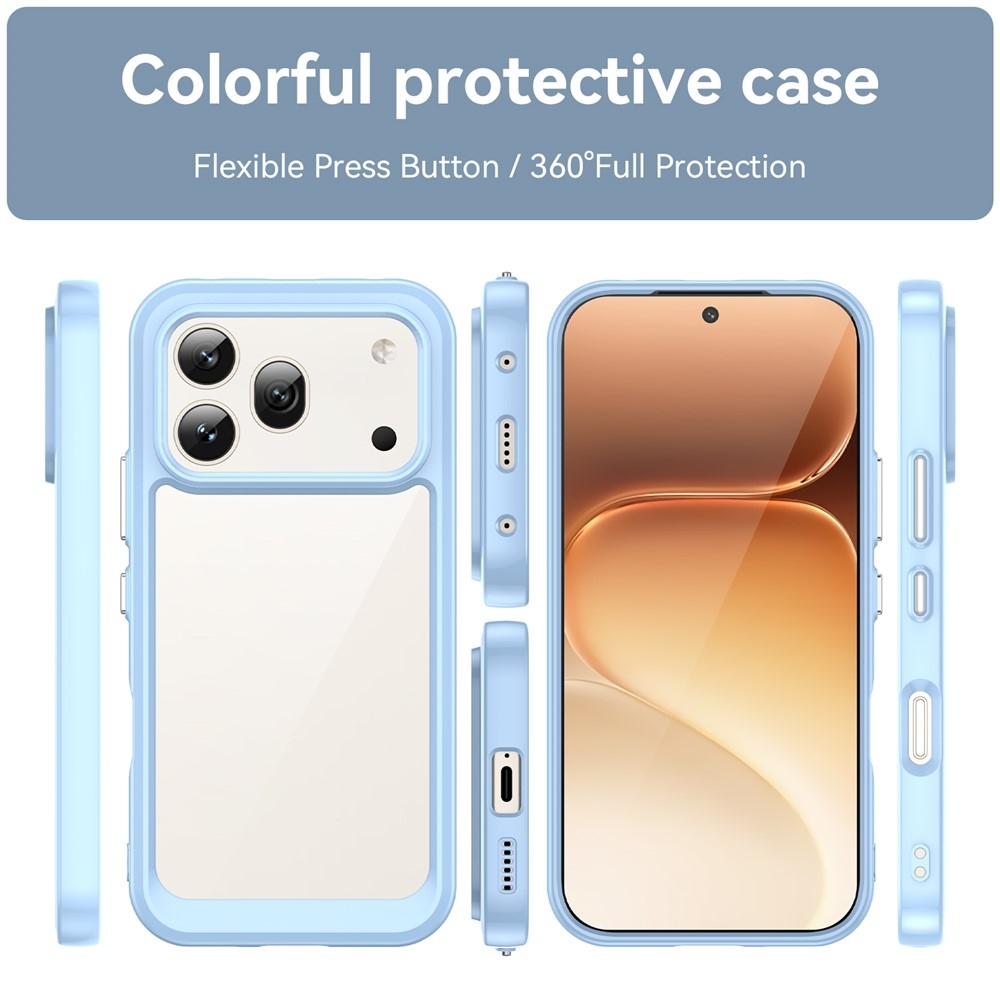 Gél tok fix hátlappal a Honor 600 Pro 5G/Honor 600 5G készülékhez - kék
