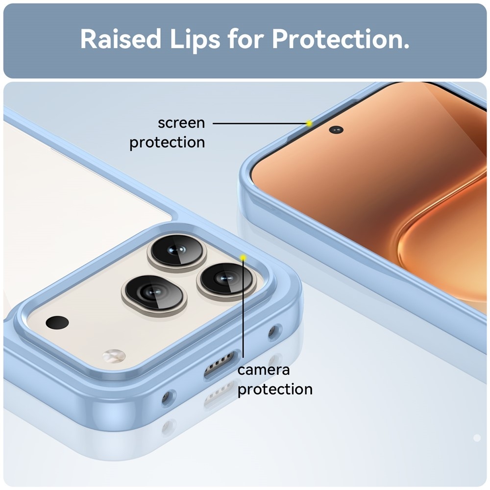 Gél tok fix hátlappal a Honor 600 Pro 5G/Honor 600 5G készülékhez - kék