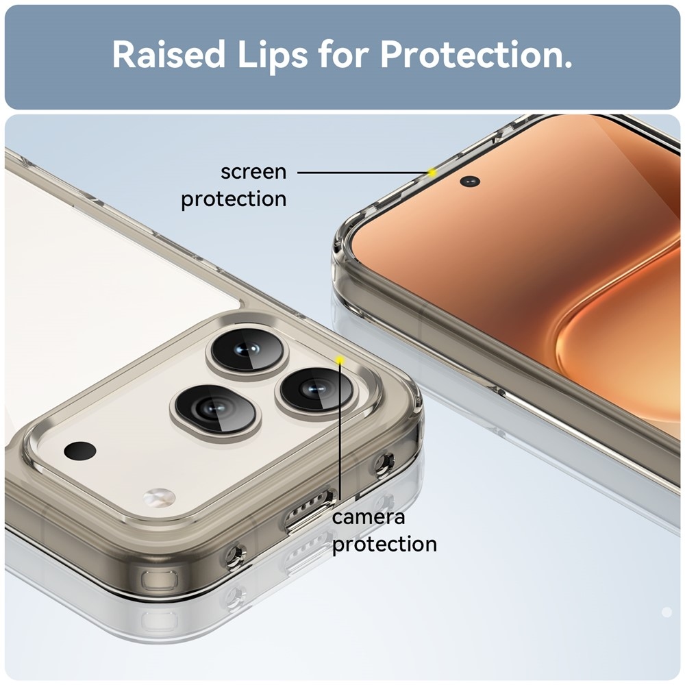 Gél tok fix hátlappal a Honor 600 Pro 5G/Honor 600 5G készülékhez - szürke