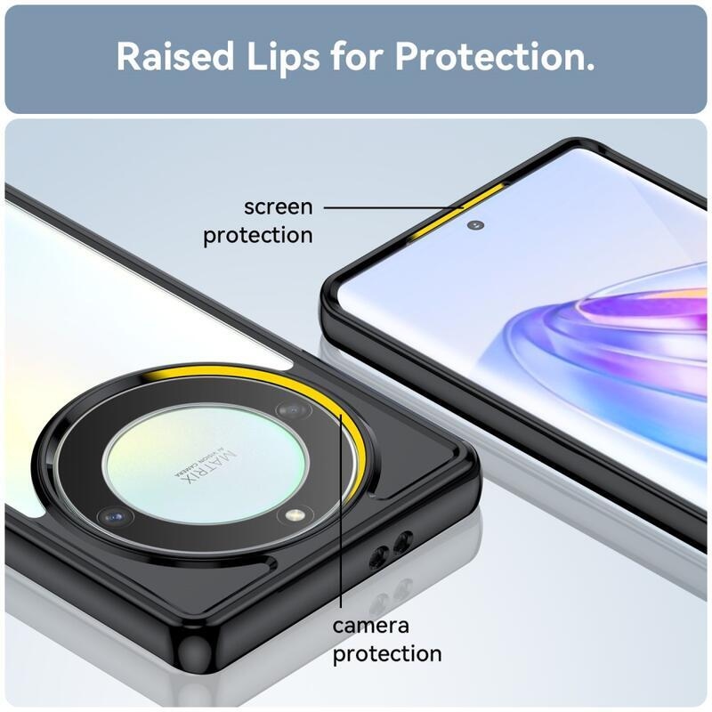 Gél tok fix hátlappal a Honor Magic 5 Lite 5G készülékhez - fekete