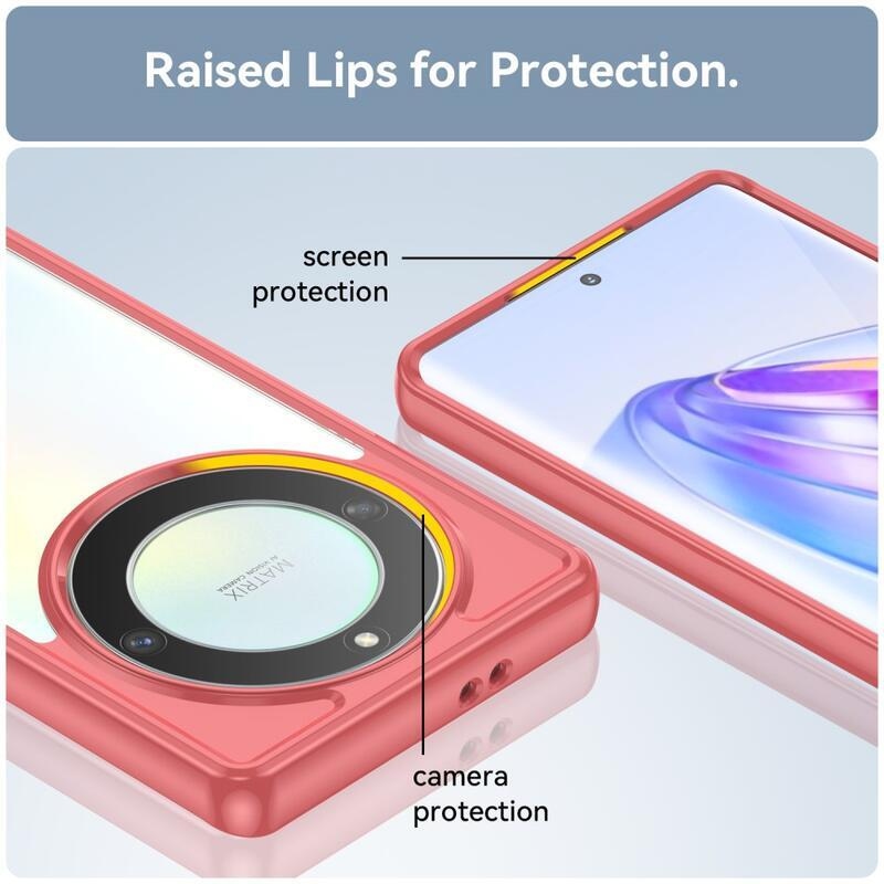 Gél tok kemény hátlappal a Honor Magic 5 Lite 5G készülékhez - piros