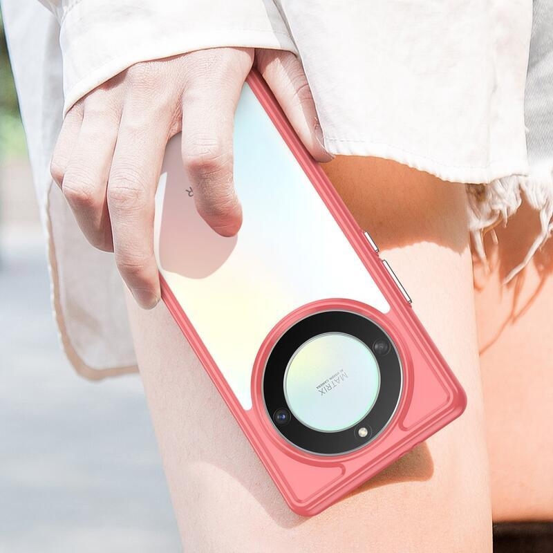 Gél tok kemény hátlappal a Honor Magic 5 Lite 5G készülékhez - piros