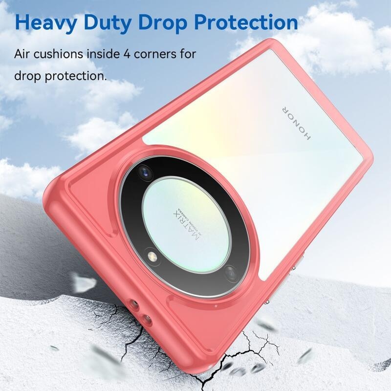 Gél tok kemény hátlappal a Honor Magic 5 Lite 5G készülékhez - piros