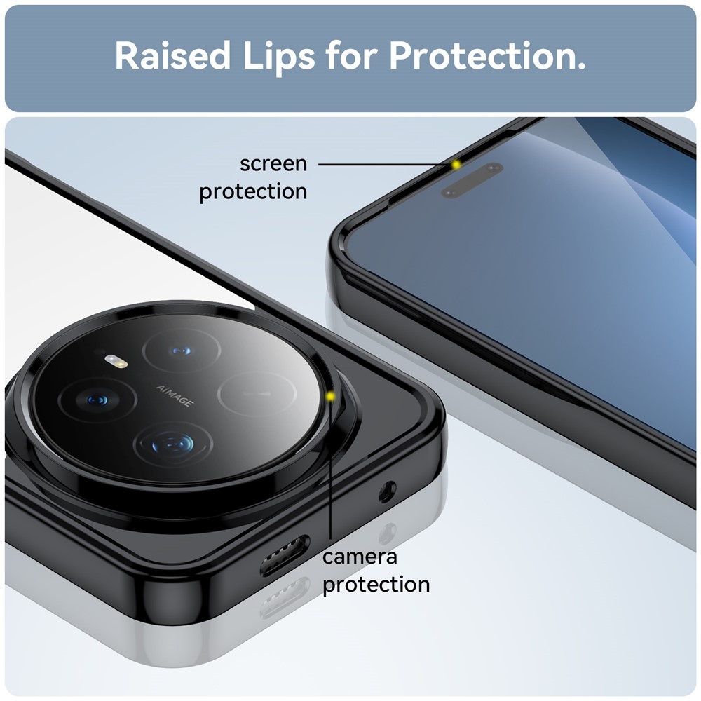 Gél tok fix hátlappal Honor Magic 8 Pro 5G készülékhez - fekete