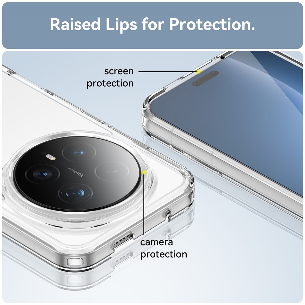 Gél tok kemény hátlappal a Honor Magic 8 Pro 5G számára - átlátszó