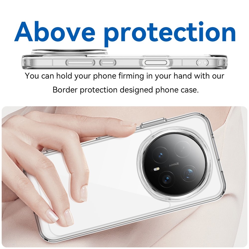 Gél tok kemény hátlappal a Honor Magic 8 Pro 5G számára - átlátszó