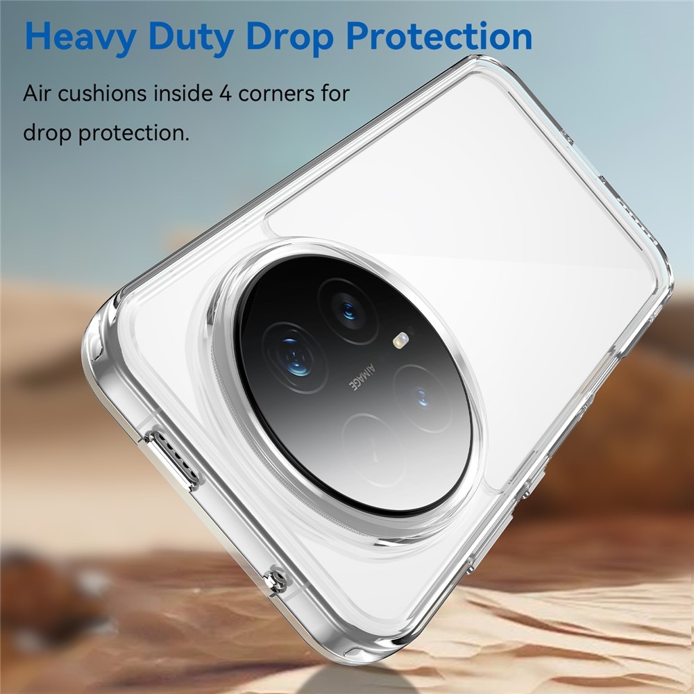 Gél tok kemény hátlappal a Honor Magic 8 Pro 5G számára - átlátszó