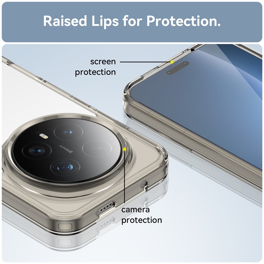 Gél tok fix hátlappal Honor Magic 8 Pro 5G készülékhez - szürke