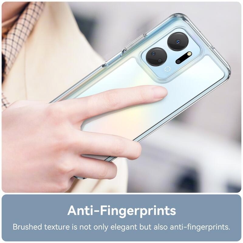 Gél tok fix hátlappal Honor X7a készülékhez - átlátszó