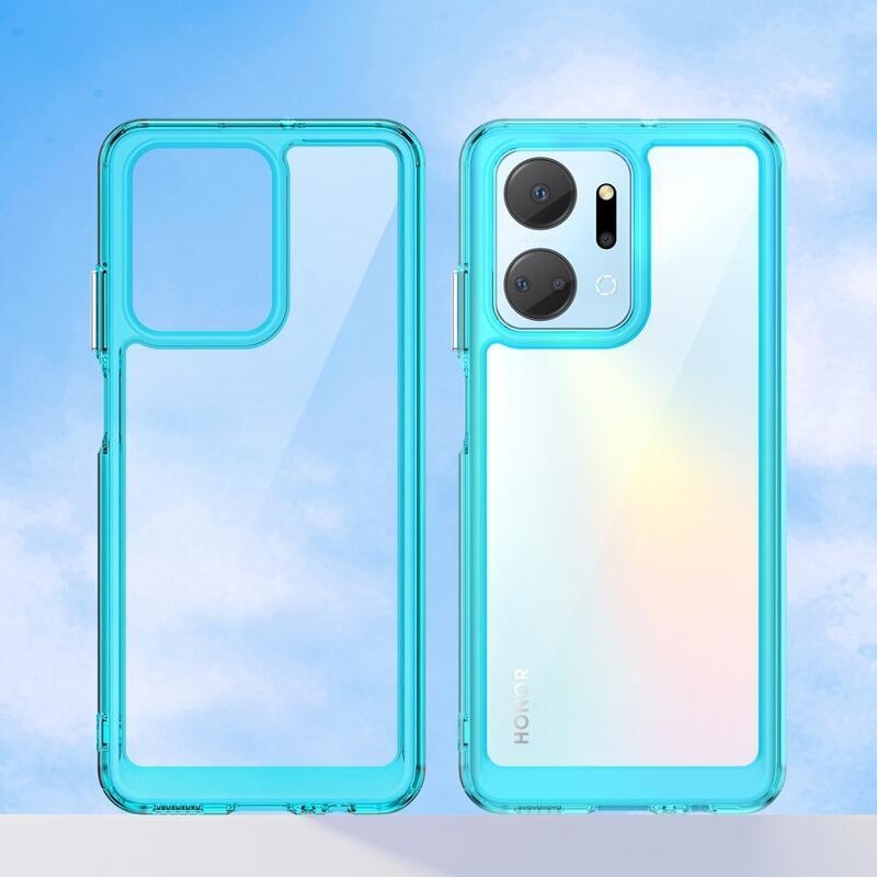 Gél tok fix hátlappal a Honor X7a készülékhez - világoskék színben