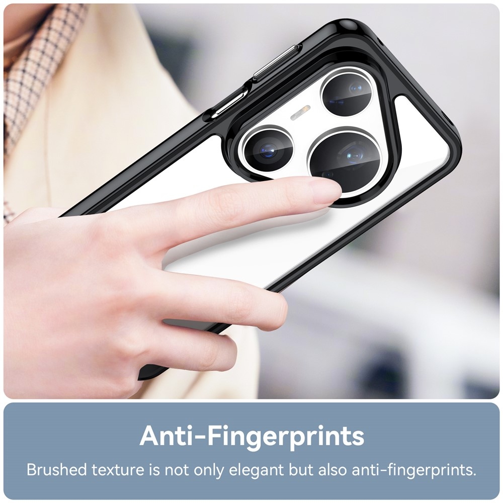 Gél tok kemény hátlappal Huawei Pura 80 Pro/Pura 80 Ultra készülékhez - fekete