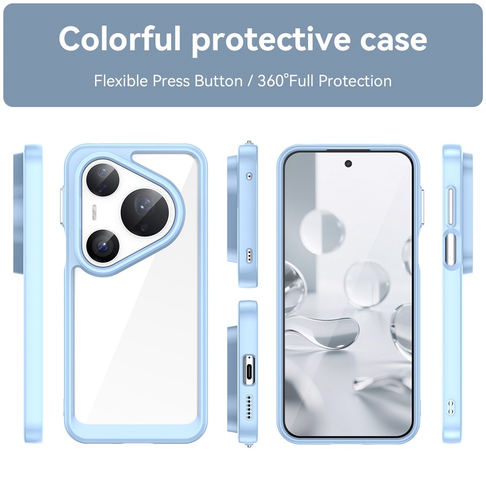 Gél tok kemény hátlappal Huawei Pura 80 Pro/Pura 80 Ultra készülékhez - kék