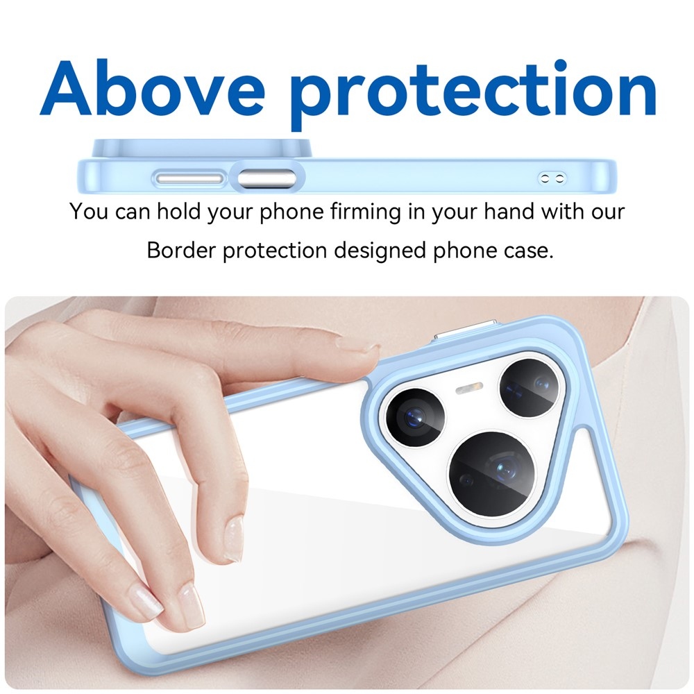 Gél tok kemény hátlappal Huawei Pura 80 Pro/Pura 80 Ultra készülékhez - kék