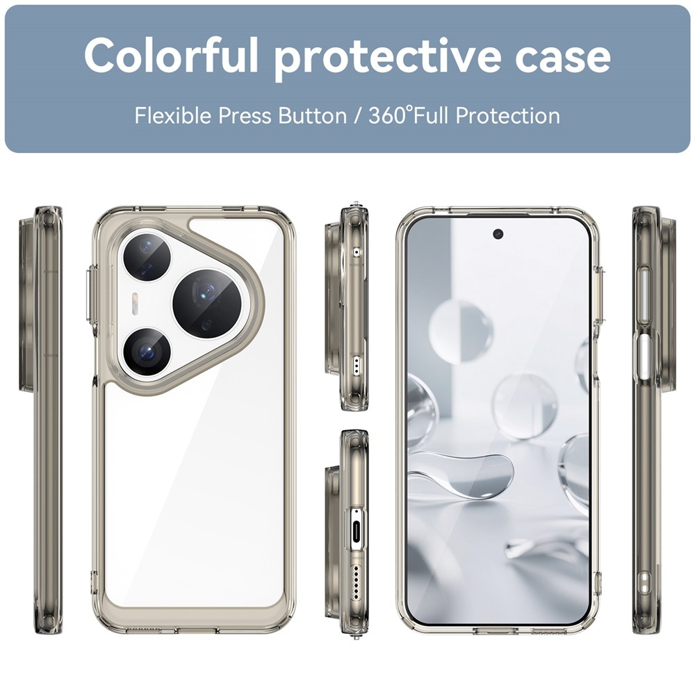 Gél tok kemény hátlappal Huawei Pura 80 Pro/Pura 80 Ultra készülékhez - szürke