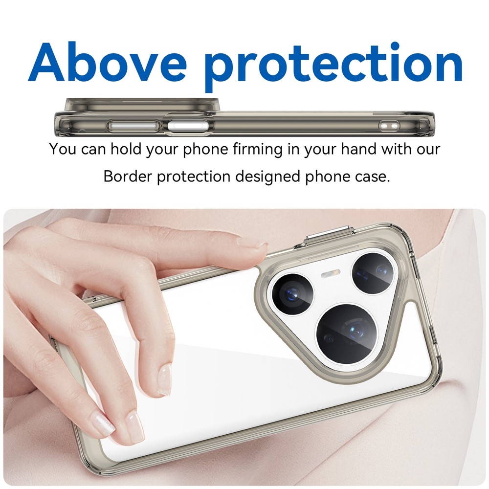 Gél tok kemény hátlappal Huawei Pura 80 Pro/Pura 80 Ultra készülékhez - szürke