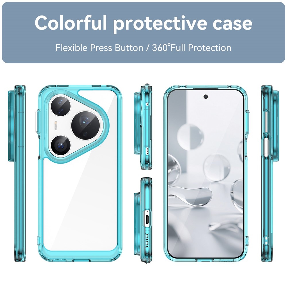 Gél tok kemény hátlappal Huawei Pura 80 Pro/Pura 80 Ultra készülékhez - világoskék