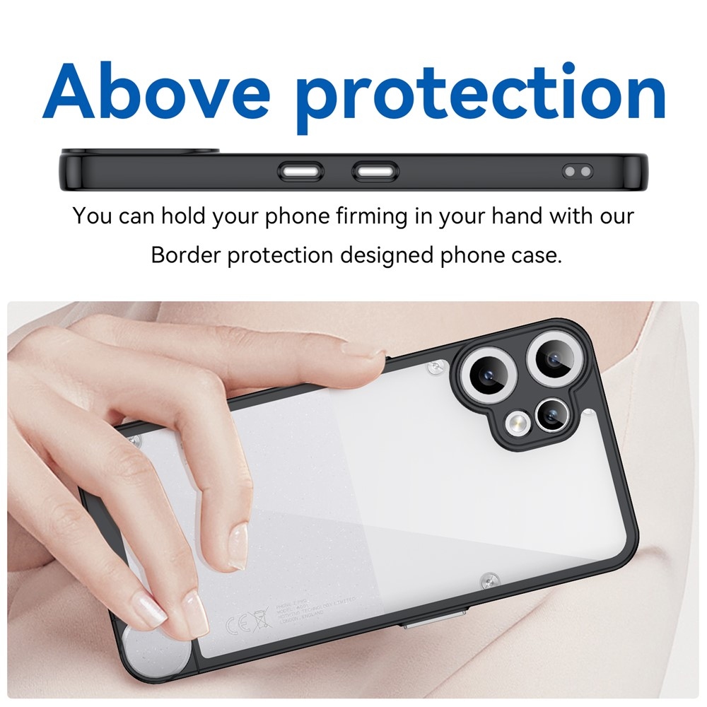 Gél tok fix hátlappal a Nothing CMF Phone 2 Pro készülékhez - fekete