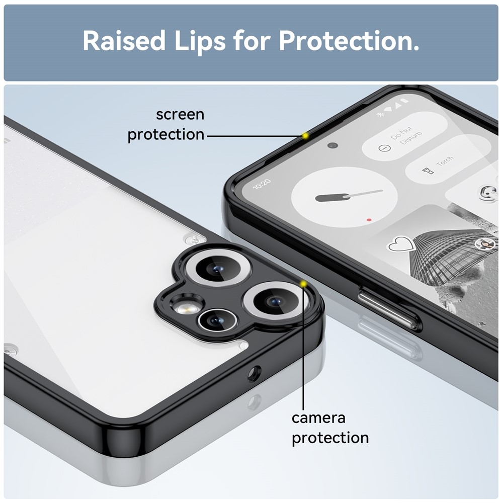 Gél tok fix hátlappal a Nothing CMF Phone 2 Pro készülékhez - fekete