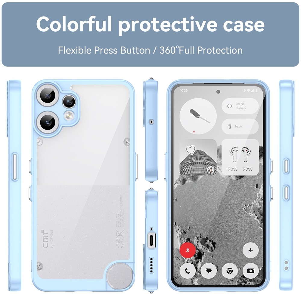 Zselés tok kemény hátlappal a Nothing CMF Phone 2 Pro készülékhez - kék