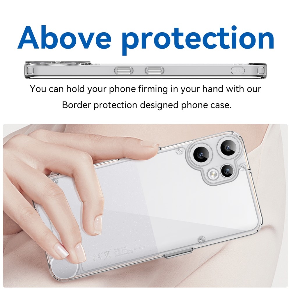 Zselés tok kemény hátlappal a Nothing CMF Phone 2 Pro készülékhez - átlátszó