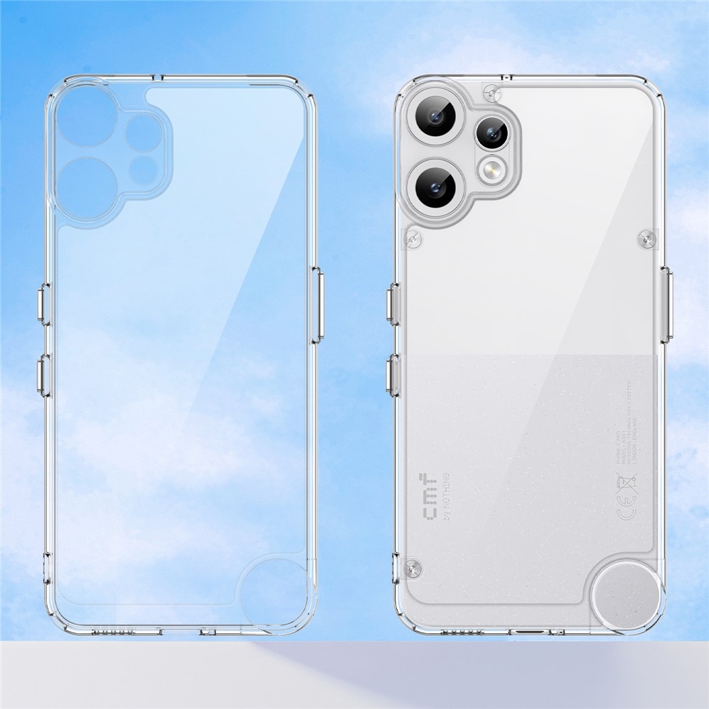 Zselés tok kemény hátlappal a Nothing CMF Phone 2 Pro készülékhez - átlátszó