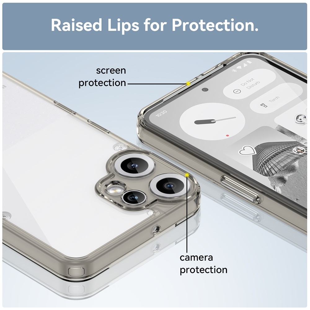 Gél tok fix hátlappal a Nothing CMF Phone 2 Pro készülékhez - szürke