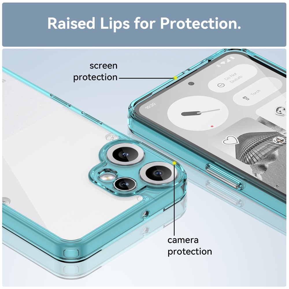 Gél tok fix hátlappal a Nothing CMF Phone 2 Pro készülékhez - világoskék színben