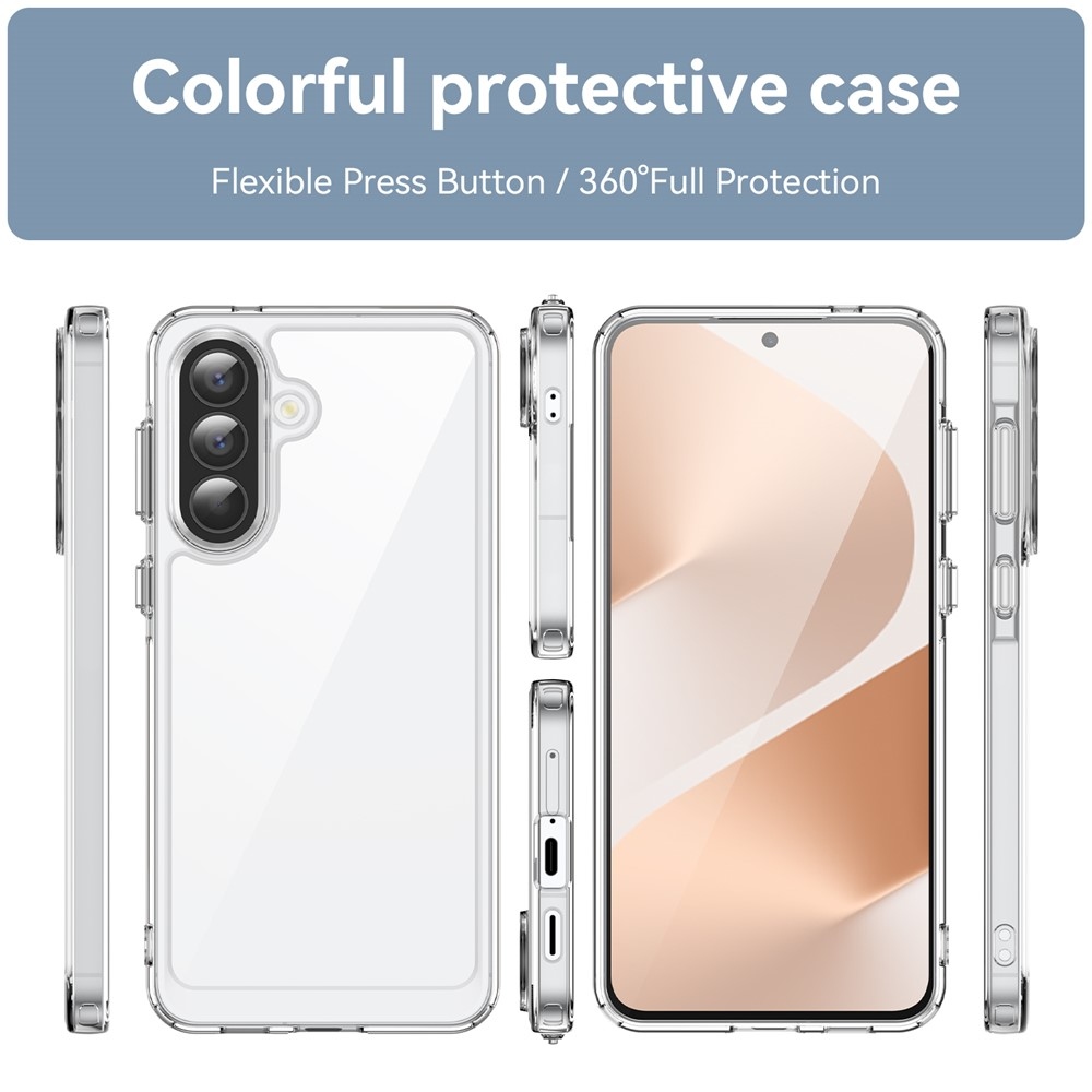 Gél tok kemény hátlappal a Samsung Galaxy A57 5G készülékre - átlátszó