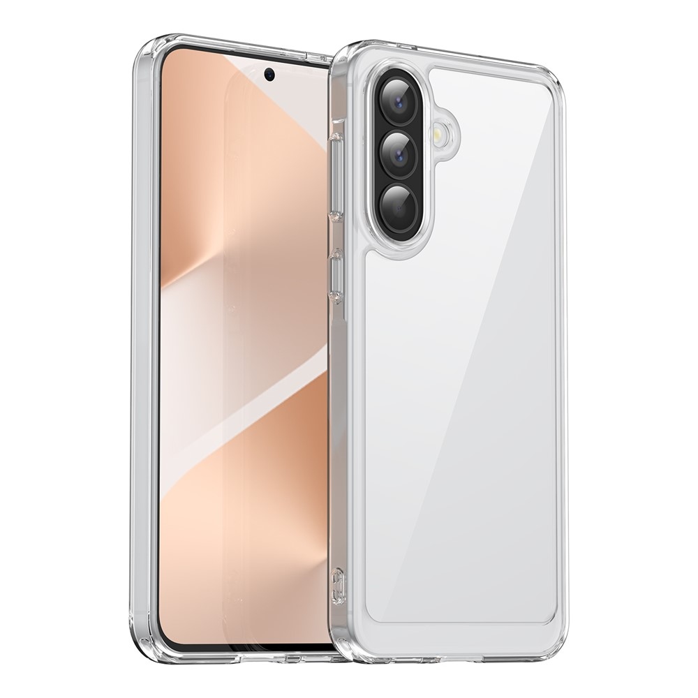 Gél tok kemény hátlappal a Samsung Galaxy A57 5G készülékre - átlátszó