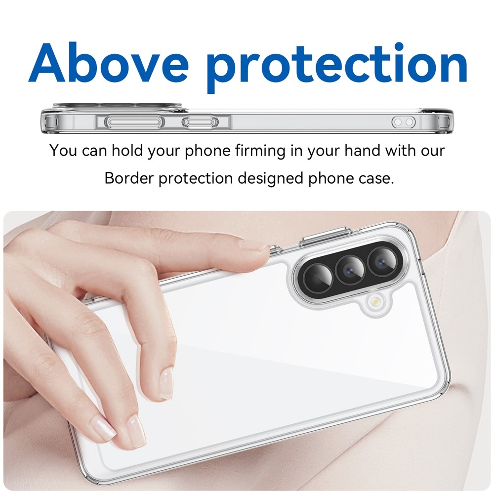 Gél tok kemény hátlappal a Samsung Galaxy A57 5G készülékre - átlátszó