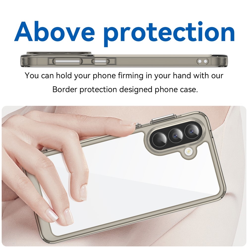 Gél tok kemény hátlappal Samsung Galaxy A57 5G készülékhez - szürke