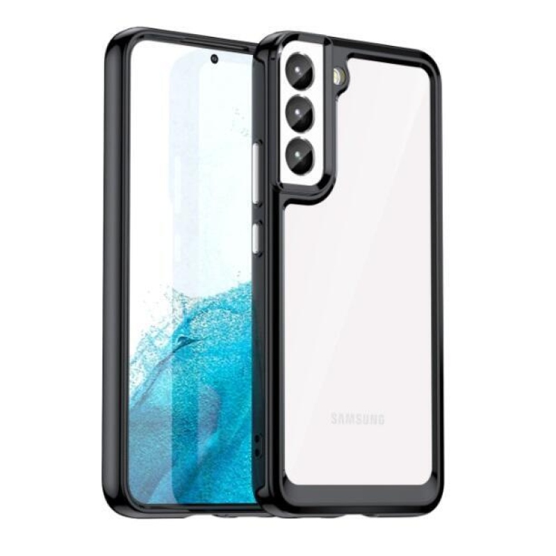 Gél tok fix hátlappal Samsung Galaxy S23+ készülékhez - fekete