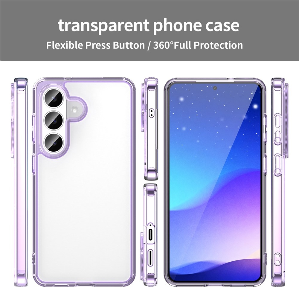 Zselés tok kemény hátlappal Samsung Galaxy S26/S26 Pro készülékhez - lila