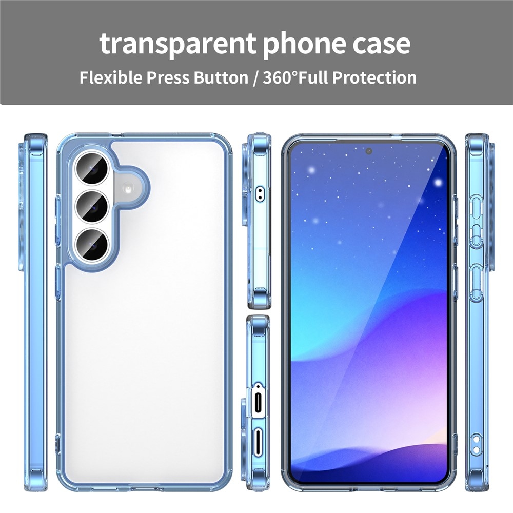 Zselés tok kemény hátlappal Samsung Galaxy S26/S26 Pro készülékhez - kék