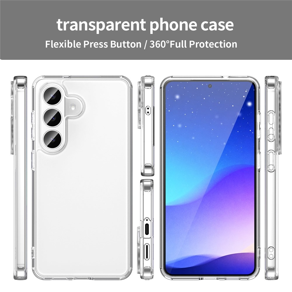 Gél tok kemény hátlappal Samsung Galaxy S26/S26 Pro készülékhez - átlátszó