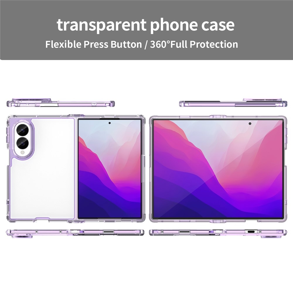 Szilárd hátlapos gél tok a Samsung Galaxy Z Fold8 5G-hez – lila
