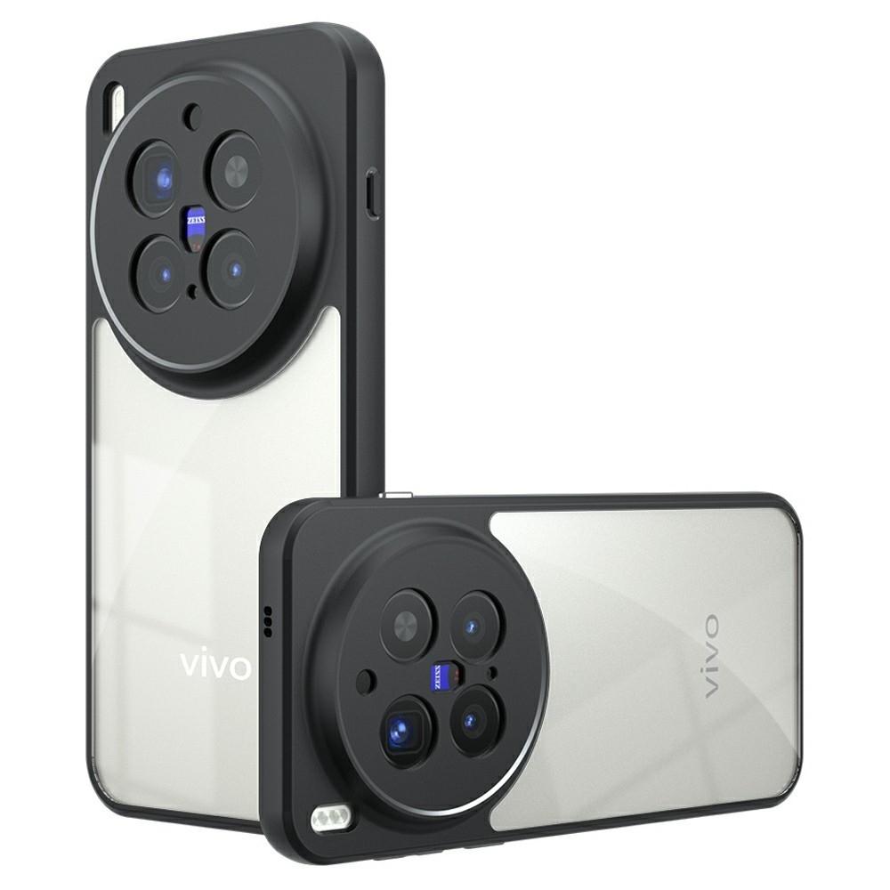 Géltok kemény hátlappal Vivo X300 Pro 5G telefonhoz - fekete