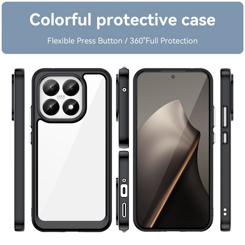 Gél tok fix hátlappal Xiaomi 15T-hez - fekete