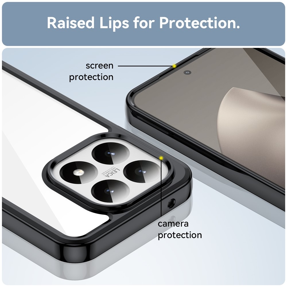 Gél tok fix hátlappal Xiaomi 15T-hez - fekete