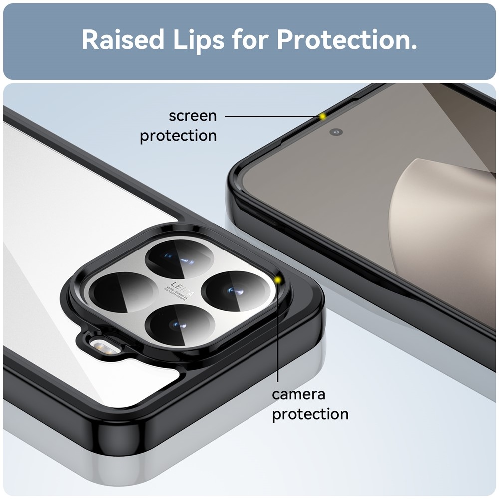 Gél tok fix hátlappal Xiaomi 15T Pro-hoz - fekete