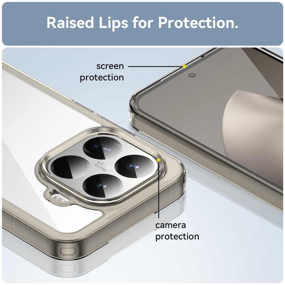 Gél tok fix hátlappal Xiaomi 15T Pro készülékhez - szürke