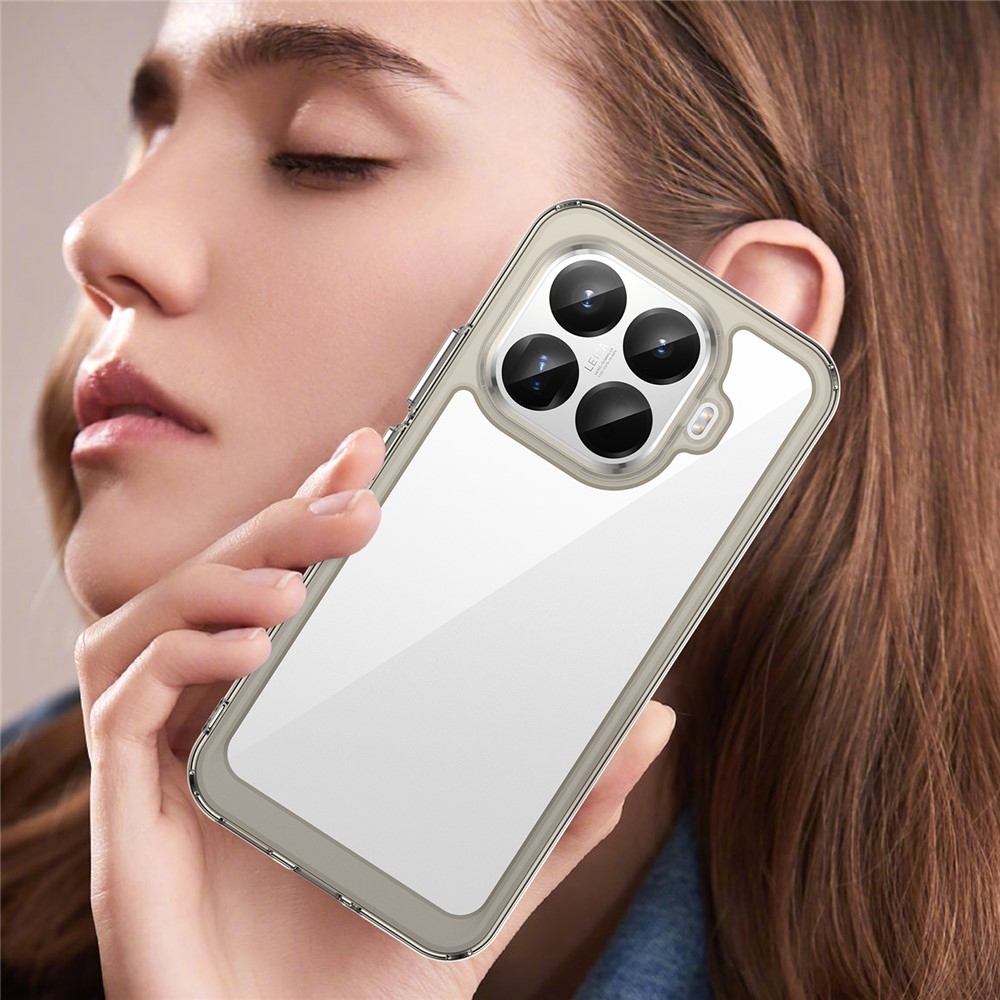 Gél tok fix hátlappal Xiaomi 15T Pro készülékhez - szürke