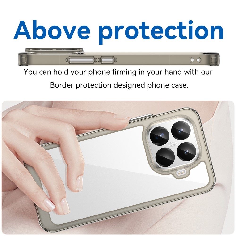 Gél tok fix hátlappal Xiaomi 15T Pro készülékhez - szürke