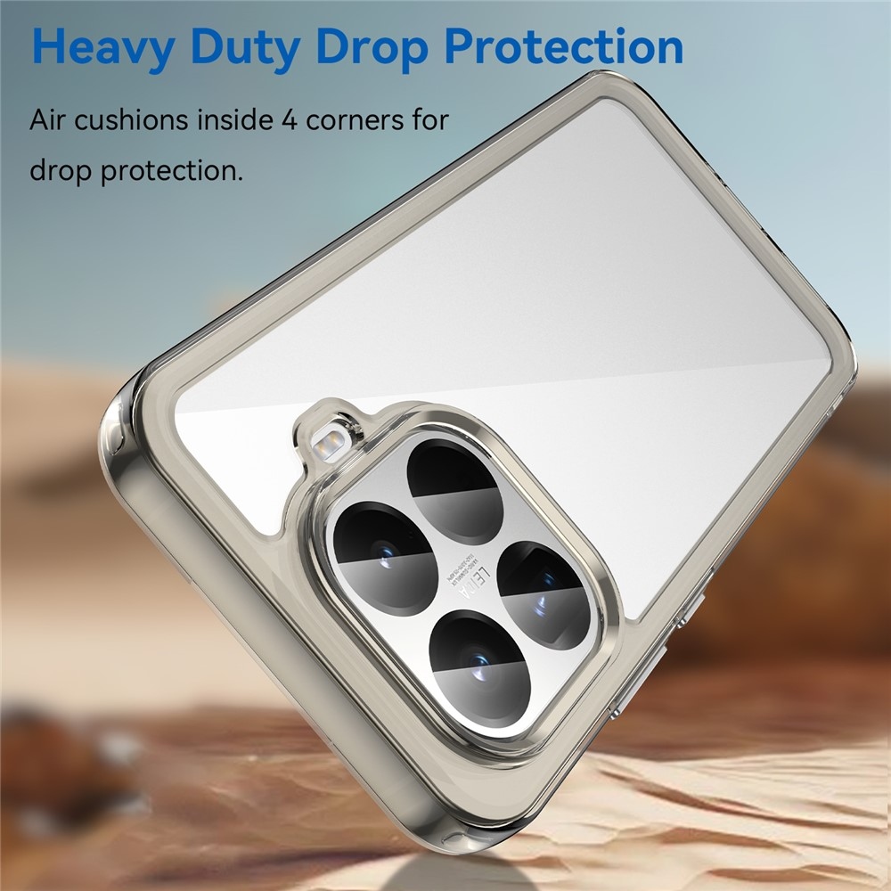 Gél tok fix hátlappal Xiaomi 15T Pro készülékhez - szürke