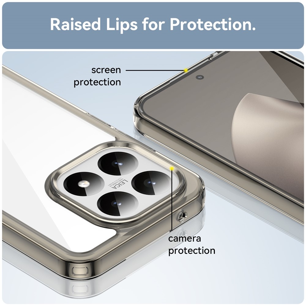 Gél tok fix hátlappal Xiaomi 15T-hez - szürke