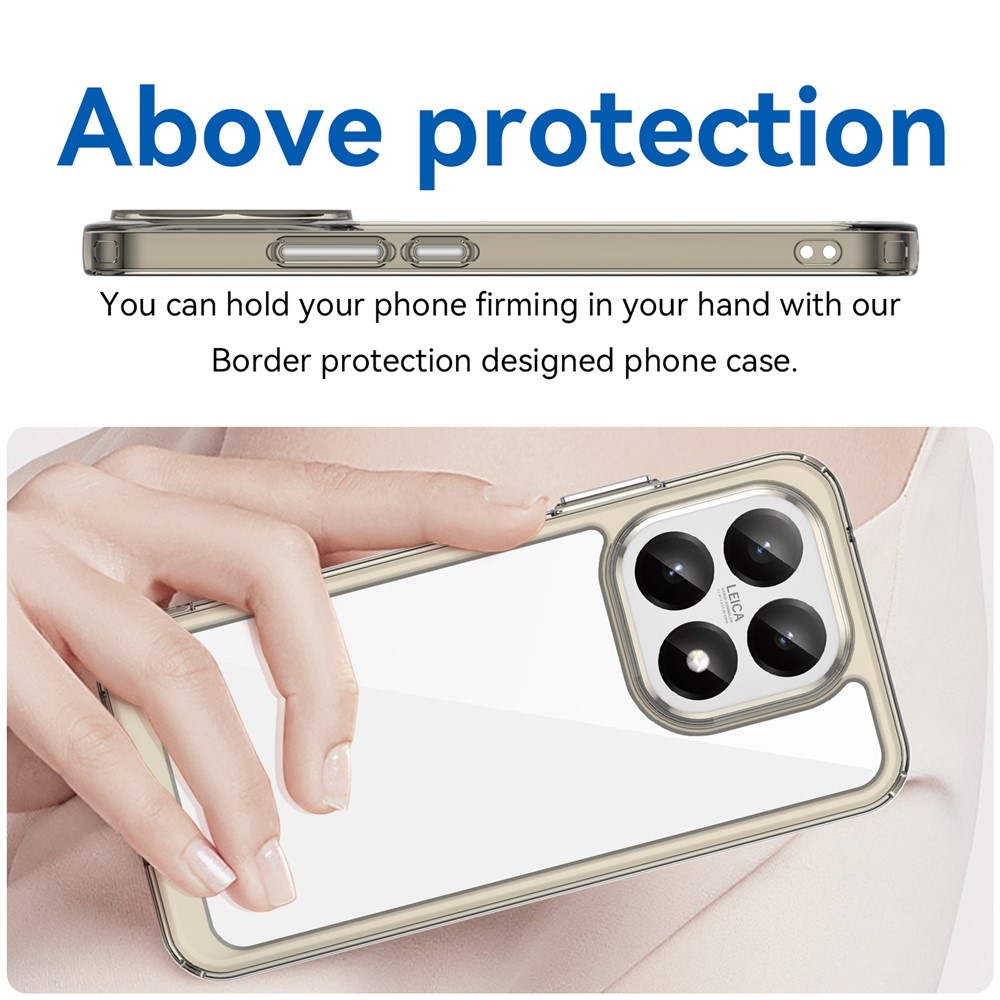 Gél tok fix hátlappal Xiaomi 15T-hez - szürke